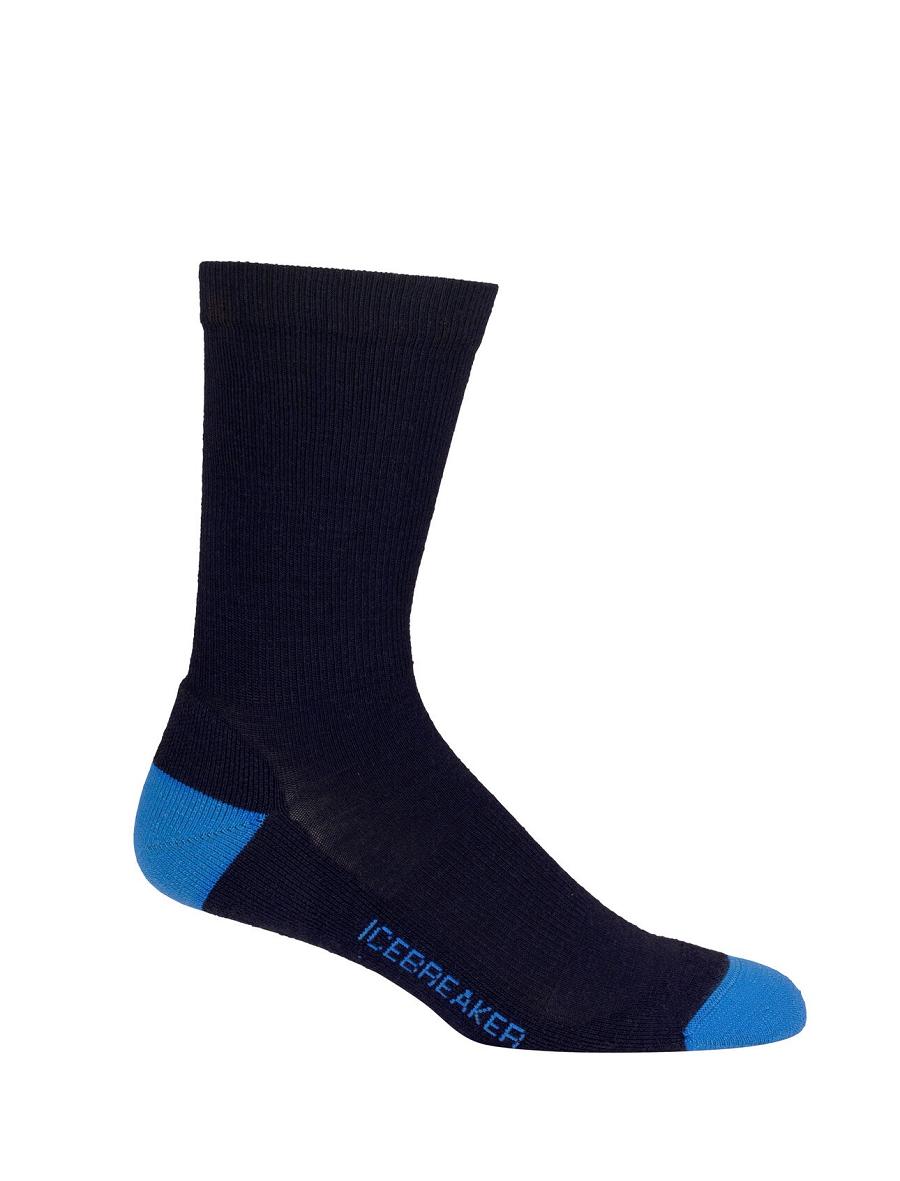 Men's Icebreaker Merino Lifestyle Light Crew Socks Midnight Navy / Lazurite | CA 1901MQZA